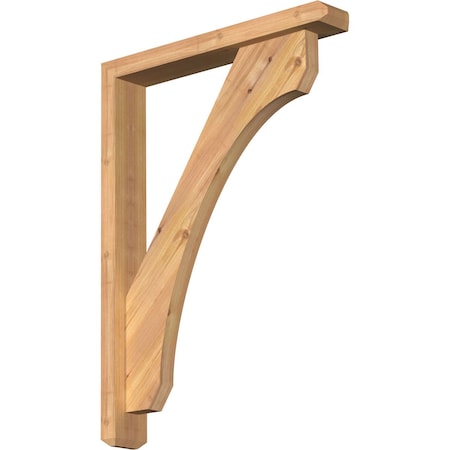 Ekena Millwork Legacy Craftsman Smooth Bracket w/ Offset Brace, Western Red Cedar, 3 1/2"W x 22"D x 30"H BKT0402X22X30LEC04SWR